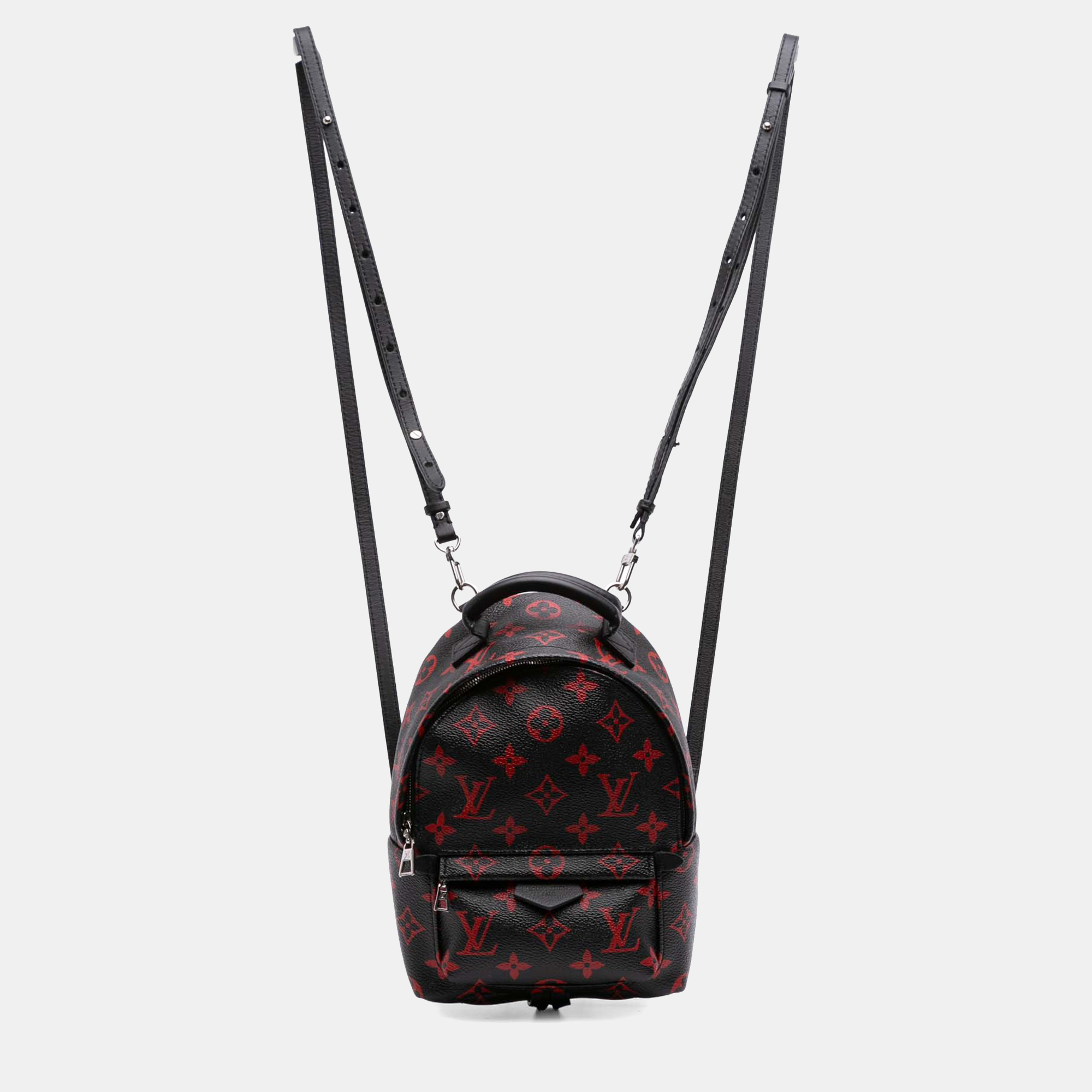 Pre-owned Louis Vuitton Limited Edition Monogram Infrarouge Mini Palm Springs In Black