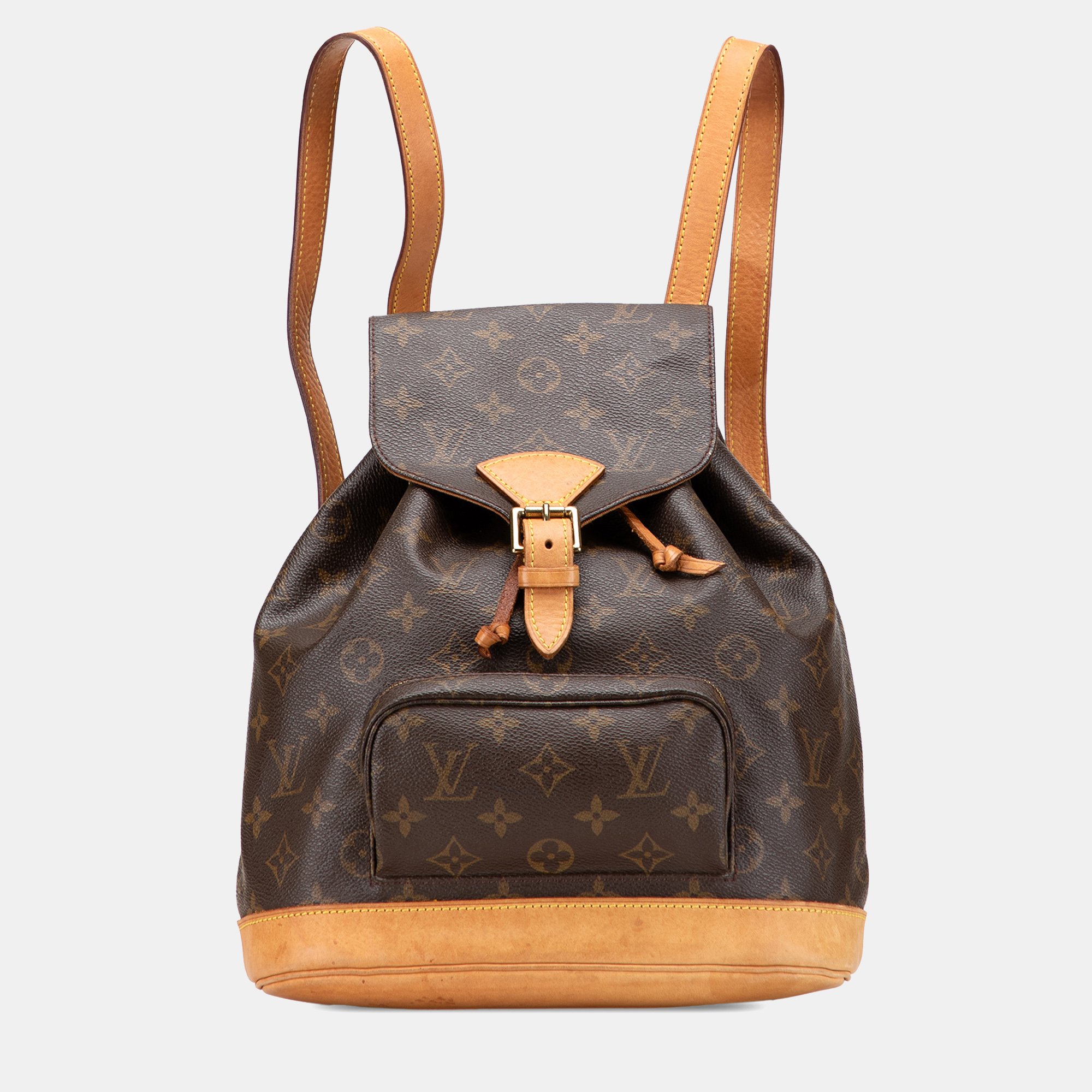 Pre-owned Louis Vuitton Brown Monogram Montsouris Pm Backpack