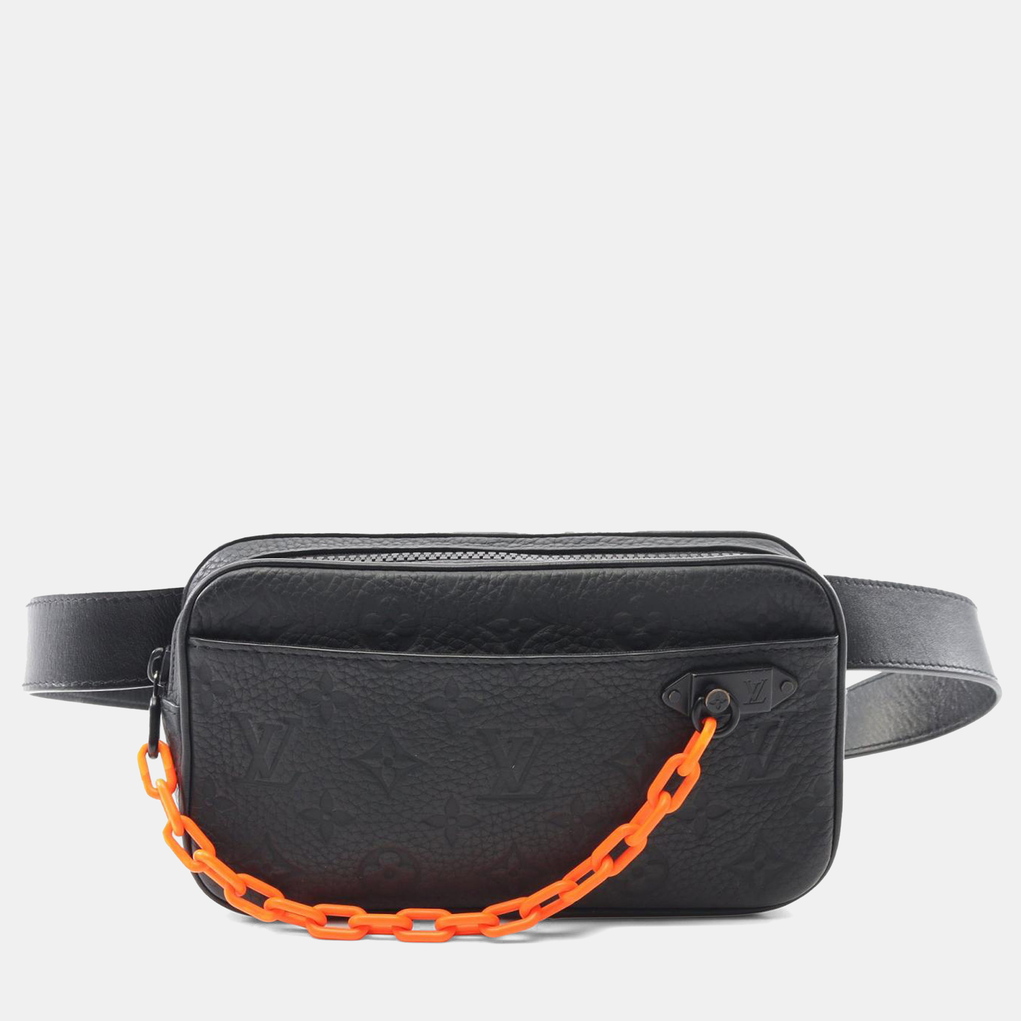 Louis Vuitton Black Monogram Taurillon Uniformes Solar Ray Soft Pochette Volga Belt Bag