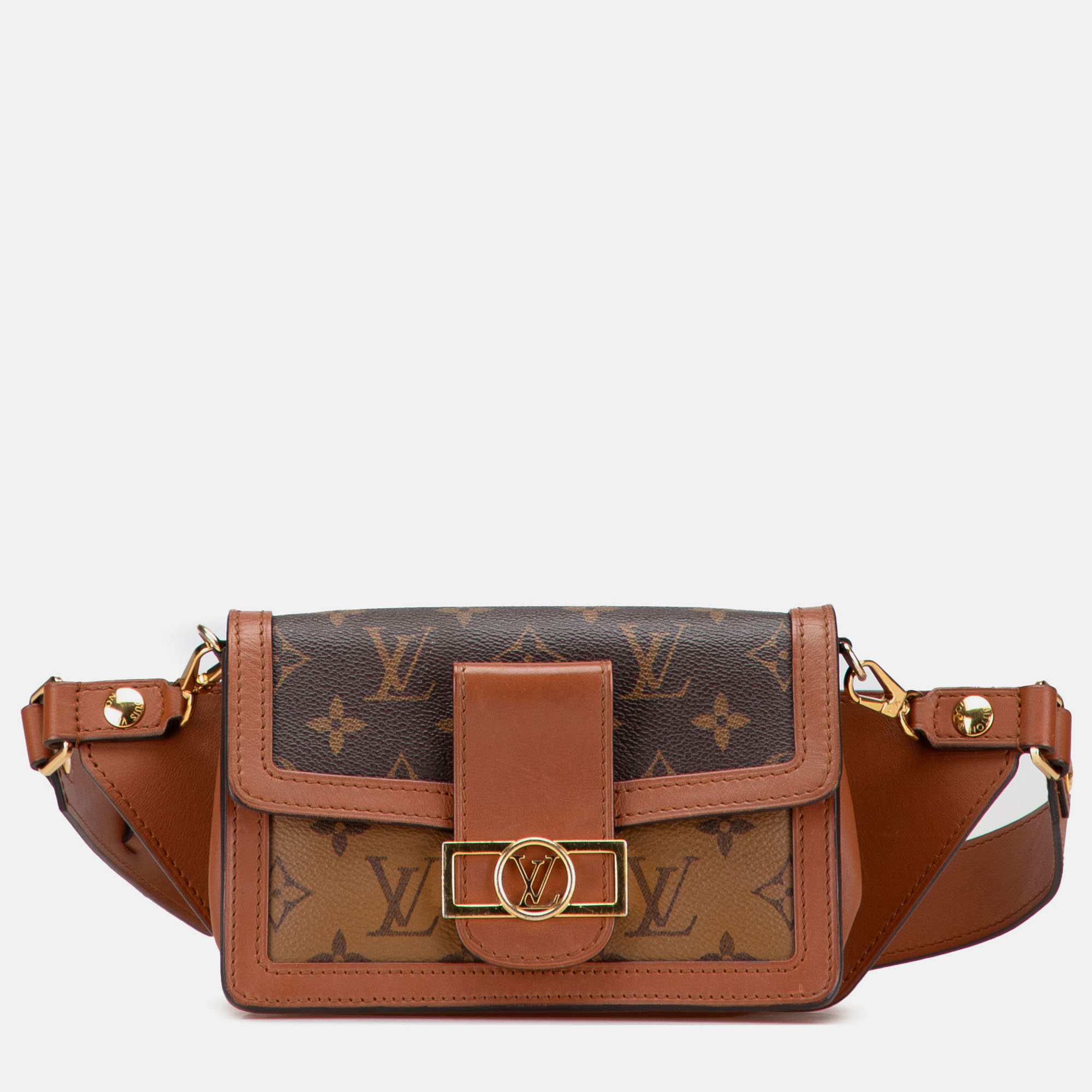 

Louis Vuitton Monogram Reverse Dauphine Bumbag, Brown