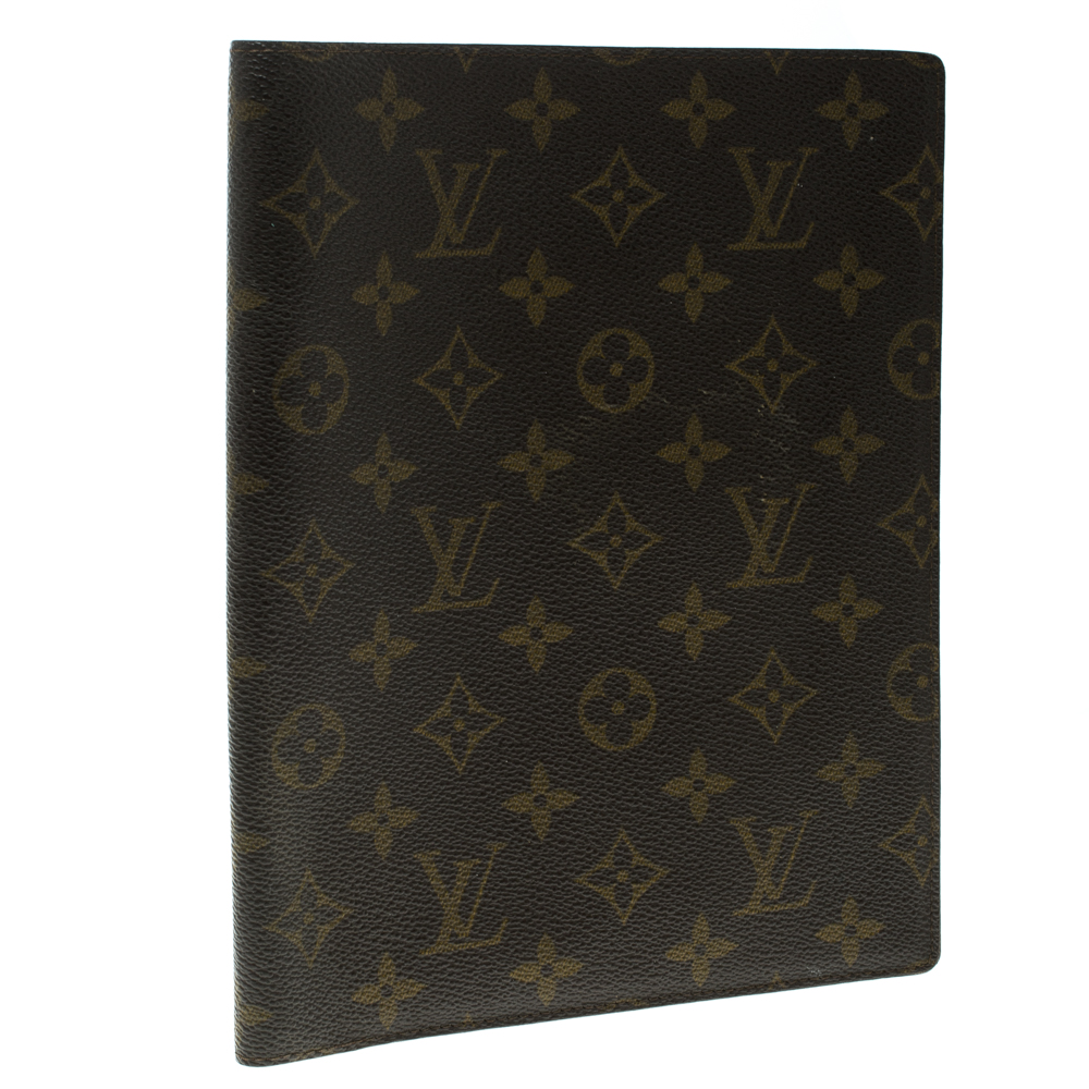 Louis Vuitton Monogram Canvas Large Desk Agenda Cover Louis