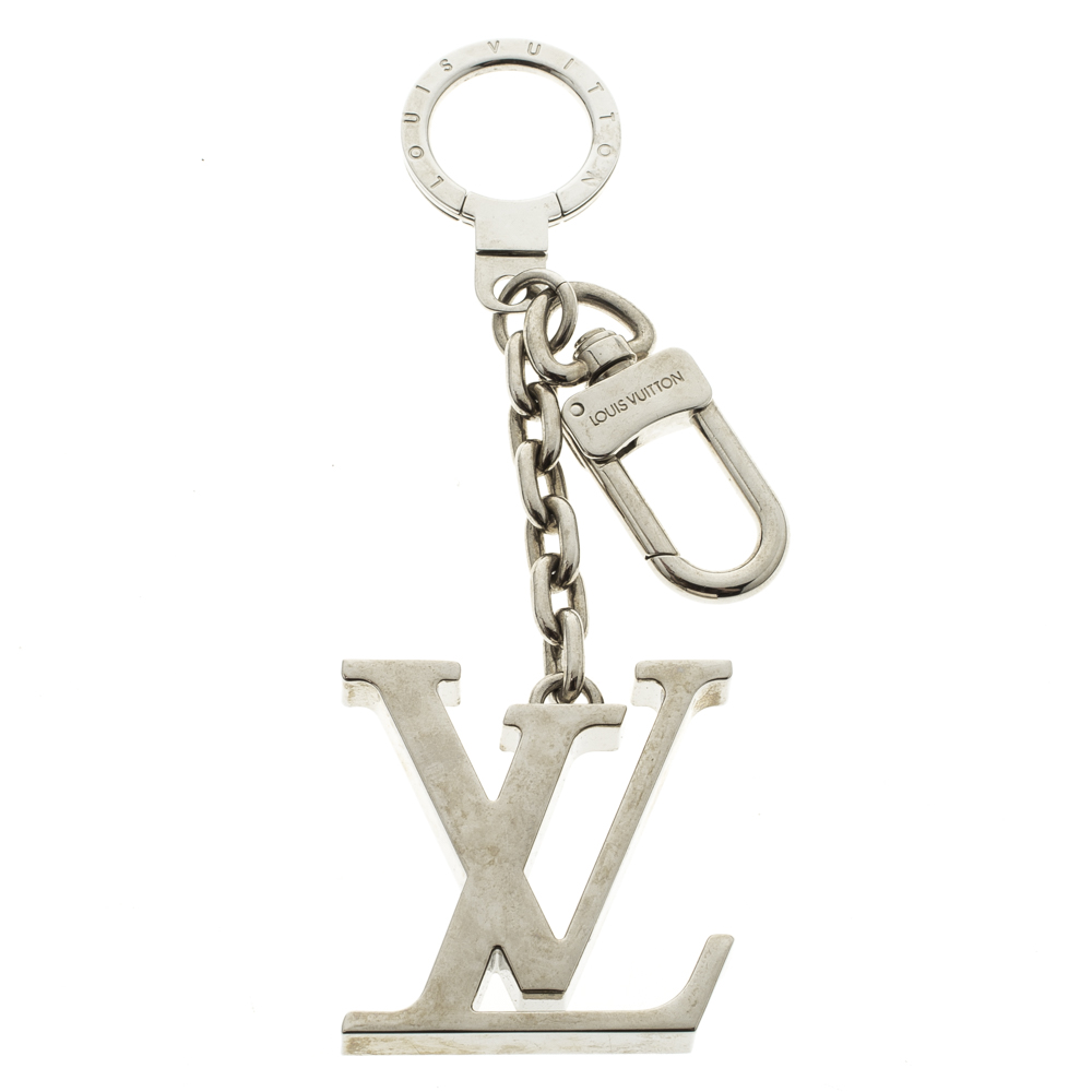 Buy Louis Vuitton Monogram Logo Silver Tone Bag Charm / Key Ring 124556 at best price | TLC