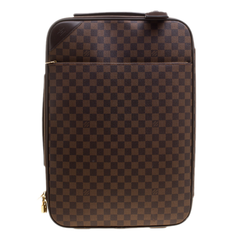 Louis Vuitton Damier Ebene PEgase 55 Rolling Luggage Trolley 6JLV107