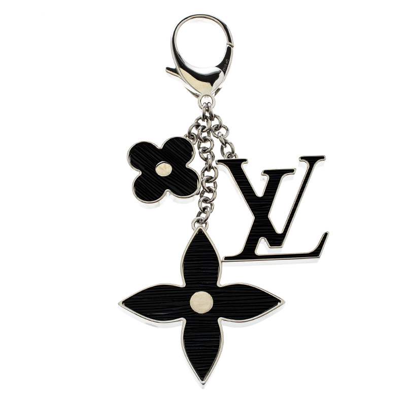 Louis Vuitton Black Fleur d'Epi Bag Charm