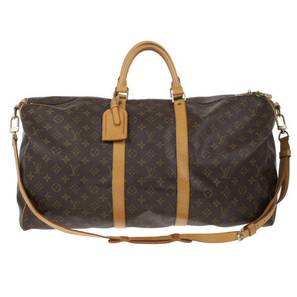 Pre Owned Louis Vuitton Monogram Canvas Keepall Bandouliere 55