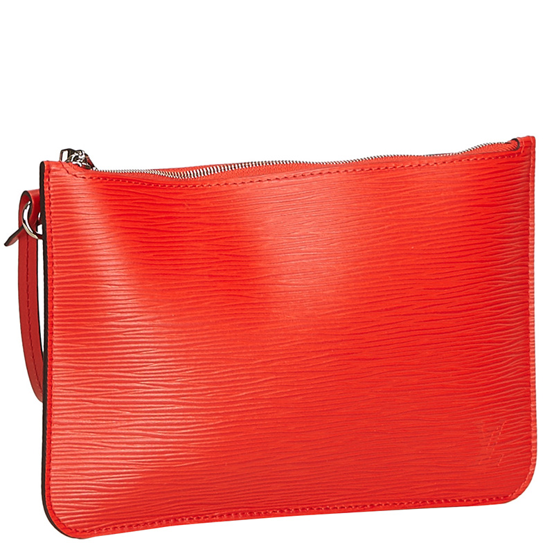 

Louis Vuitton Red Epi Leather Clutch Bag