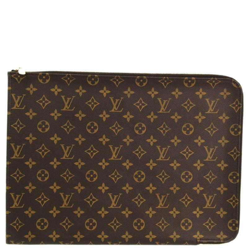 Pre Owned حافظة ملفات لوي فيتون بوش كانفاس مونوغرامية