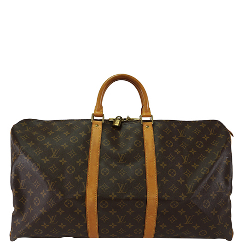 Pre Owned Louis Vuitton Monogram Canvas Keepall 55 Bag
