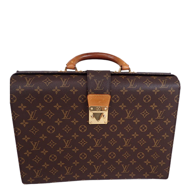 Louis Vuitton Monogram 'Serviette Fermoir' Briefcase Bag