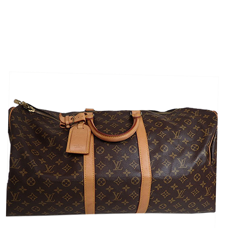 Pre Owned Louis Vuitton Monogram Canvas Keepall 55 Bag