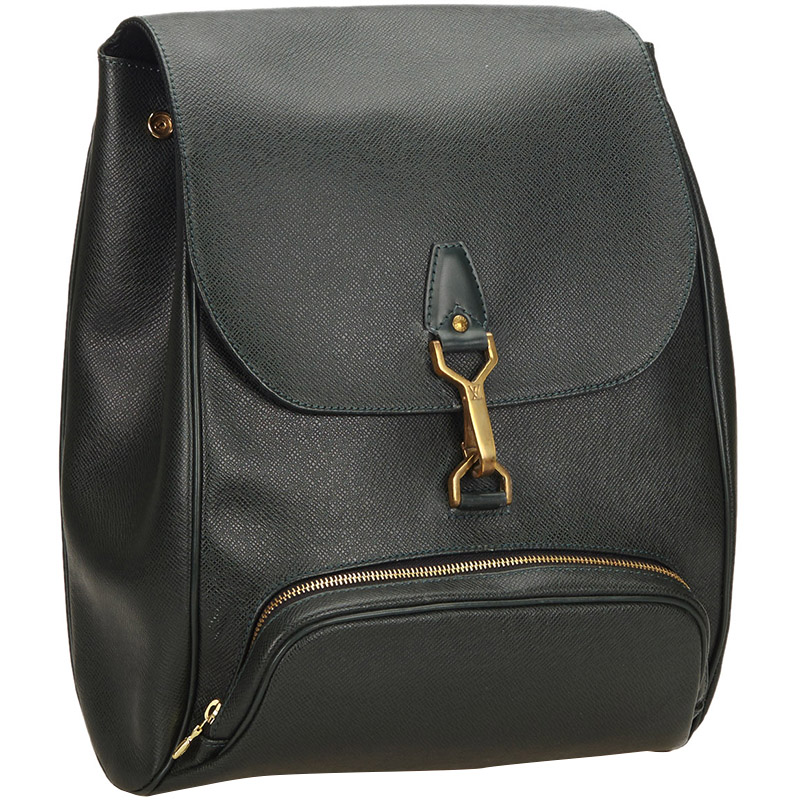 

Louis Vuitton Taiga Leather Cassiar Backpack, Green