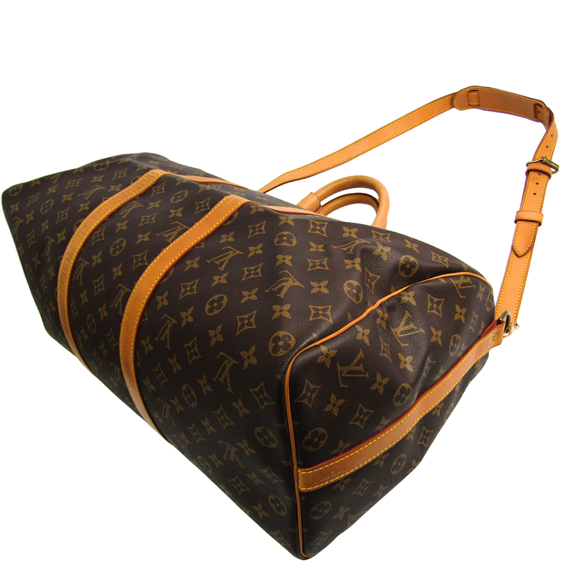 

Louis Vuitton Monogram Canvas Keepall Bandouliere 50 Bag, Brown