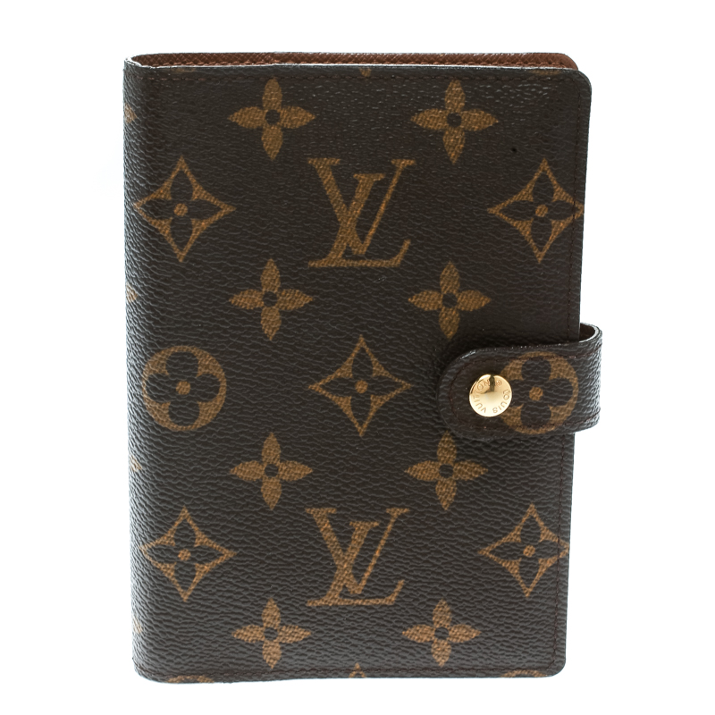 Pre Owned Louis Vuitton Monogram Canvas Small Ring Agenda Cover