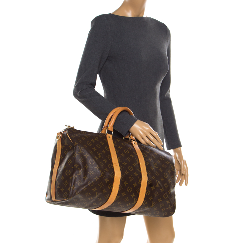 

Louis Vuitton Monogram Canvas Keepall 45 Bag, Brown