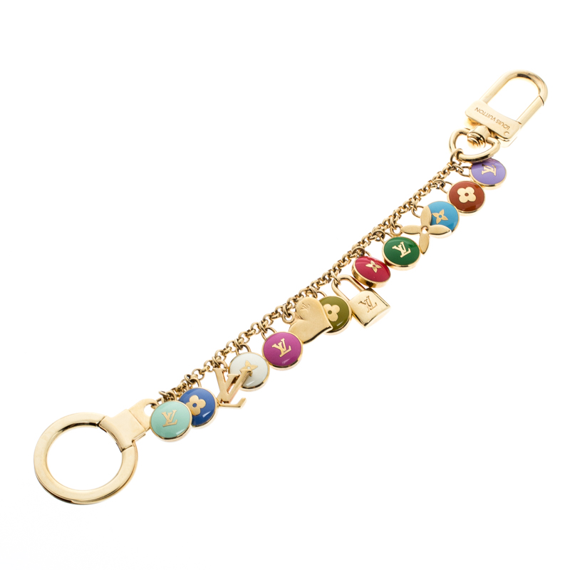 LOUIS VUITTON Pastilles Key Chain Bag Charm Multicolor 1291205