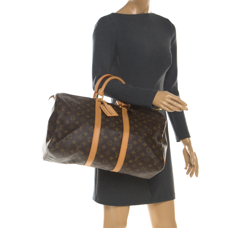 

Louis Vuitton Monogram Canvas Keepall 45 Bag, Brown