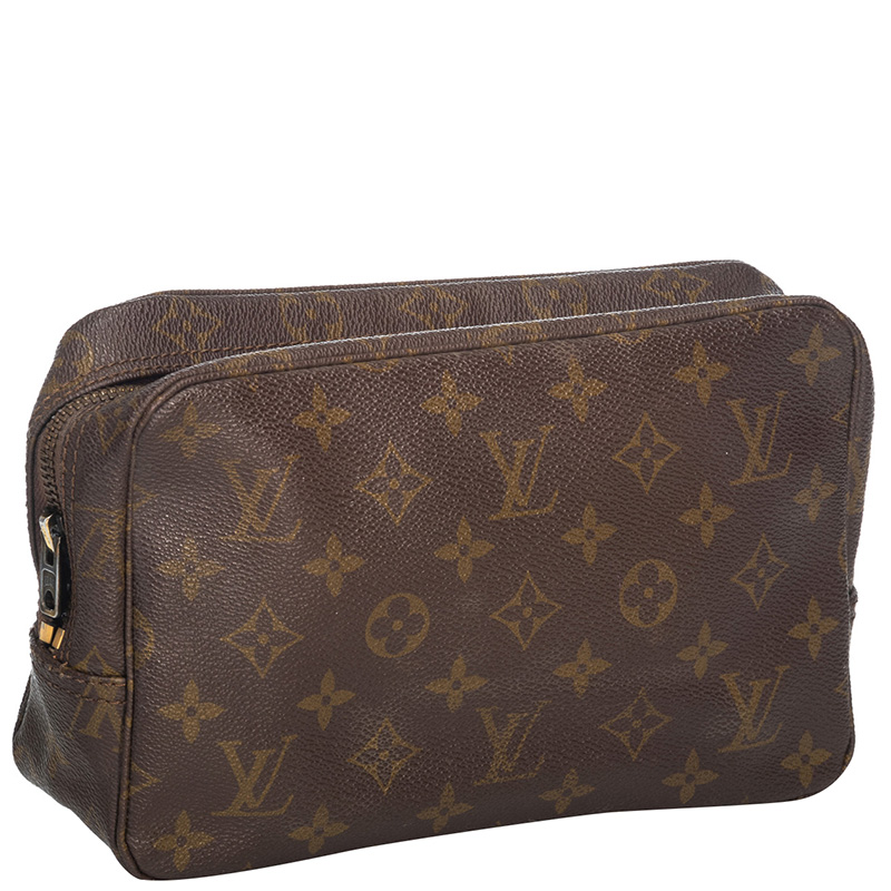 

Louis Vuitton Monogram Canvas Trousse Toilette Pouch 23, Brown