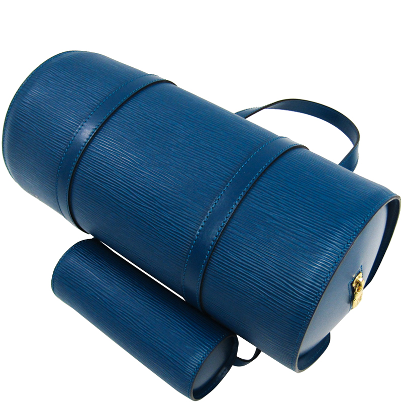 

Louis Vuitton Toledo Blue Epi Leather Soufflot Bag