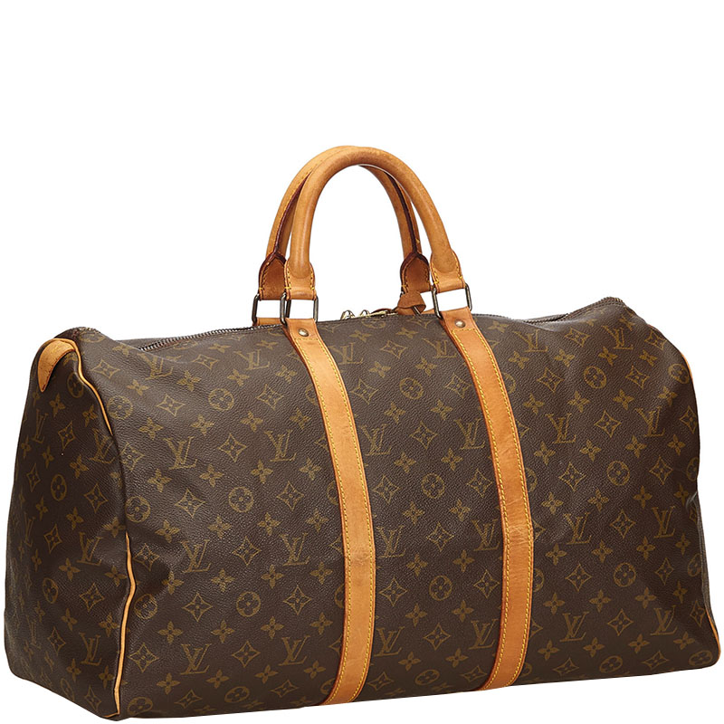 

Louis Vuitton Monogram Canvas Keepall 50 Bag, Brown