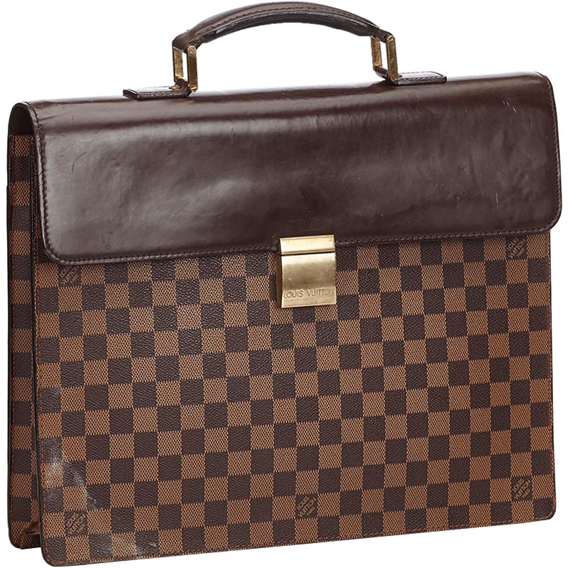 

Louis Vuitton Damier Ebene Canvas Altona Briefcase GM, Brown