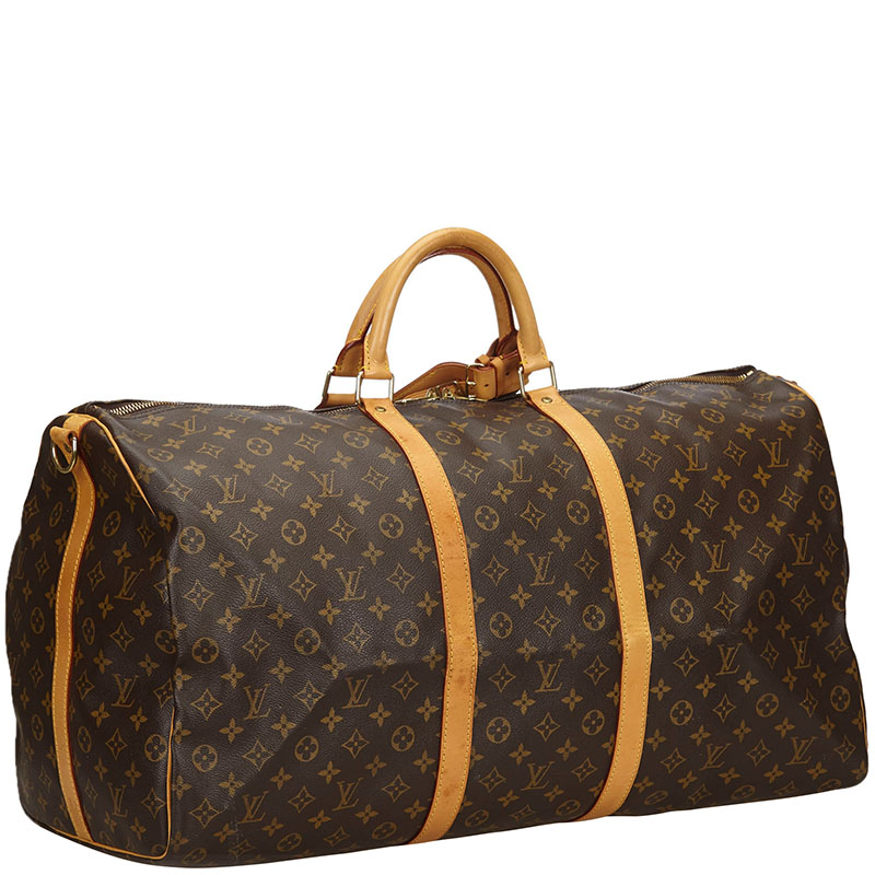 

Louis Vuitton Monogram Canvas Keepall Bandouliere 60, Brown