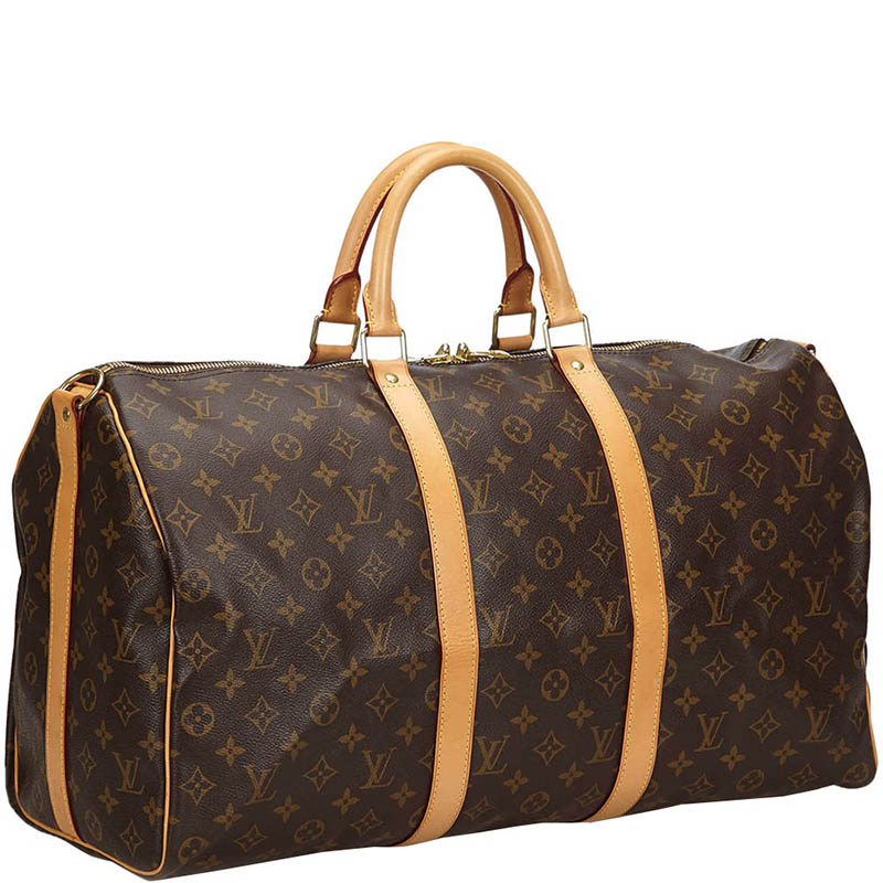 

Louis Vuitton Monogram Canvas Keepall Bandouliere 50, Brown