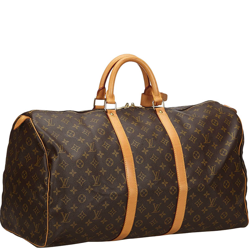 

Louis Vuitton Monogram Canvas Keepall 55, Brown