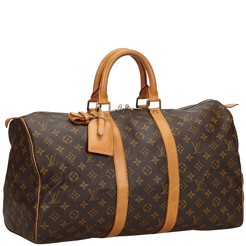 

Lousi Vuitton Monogram Canvas Keepall 45 Bag, Brown