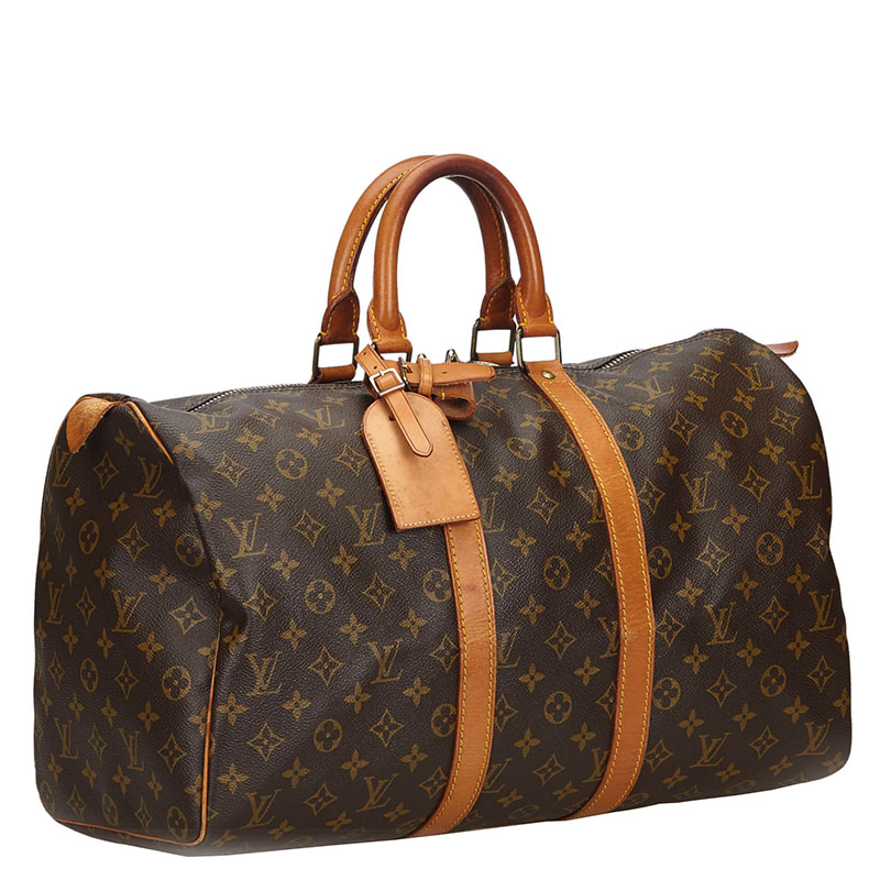 

Louis Vuitton Monogram Canvas Keepall 45 Bag, Brown