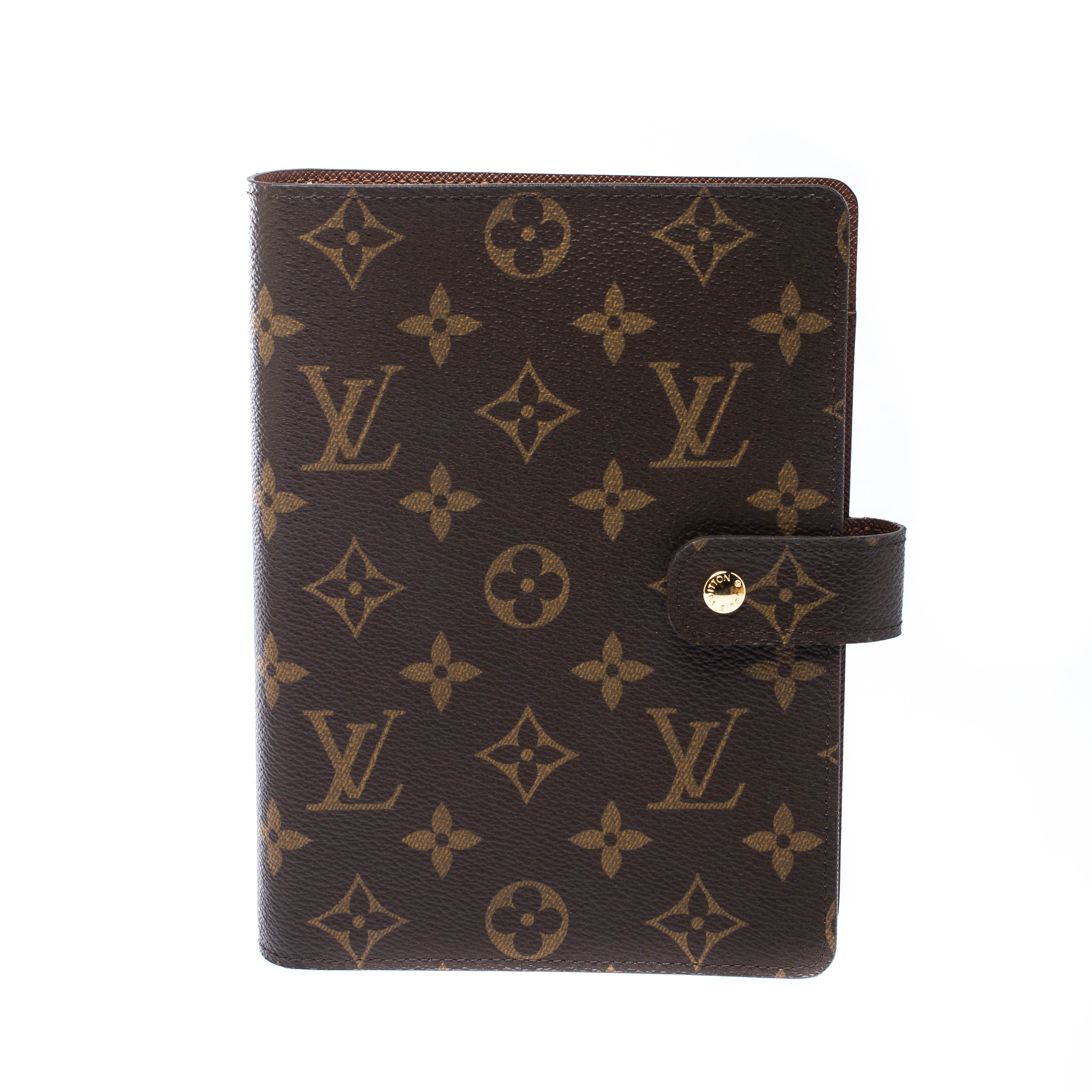 Pre Owned Louis Vuitton Monogram Canvas Medium Ring Agenda Cover