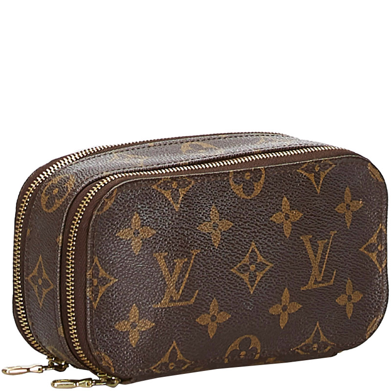 

Louis Vuitton Monogram Canvas Trousse Blush Cosmetic Case PM, Brown