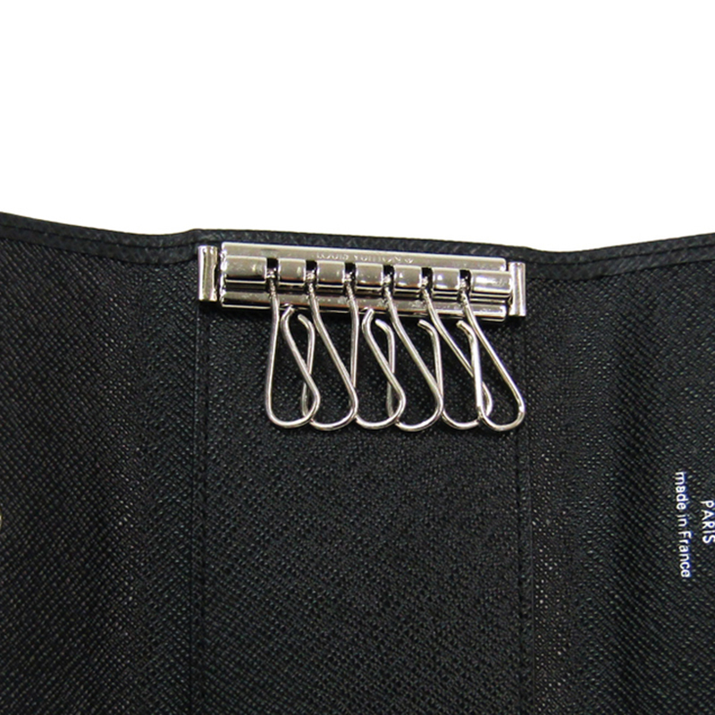 

Louis Vuitton Epicea Taiga Leather 6 Key Holder, Black