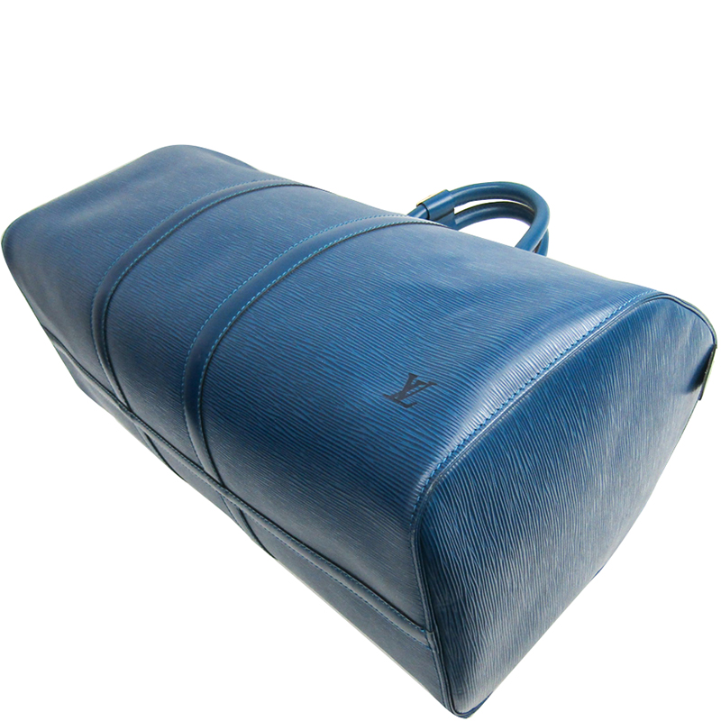 

Louis Vuitton Toledo Blue Epi Leather Keepall 50 Bag