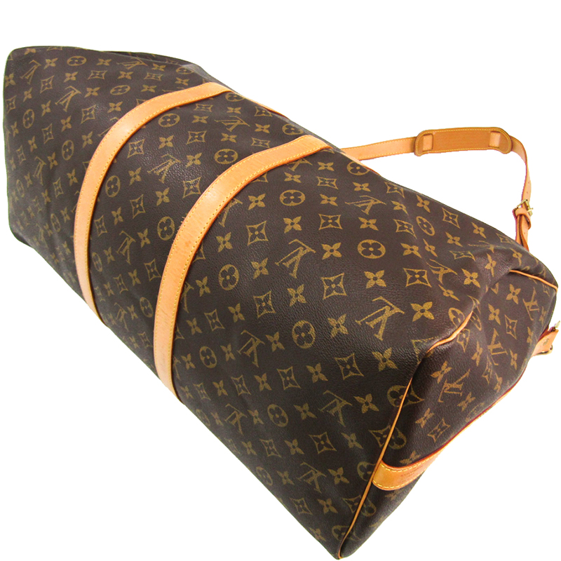 

Louis Vuitton Monogram Canvas Keepall Bandouliere 55 Bag, Brown
