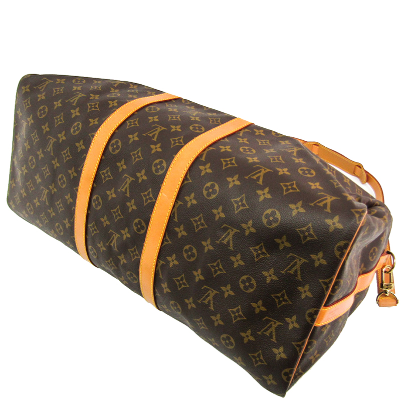 

Louis Vuitton Monogram Canvas Keepall Bandouliere 55, Brown