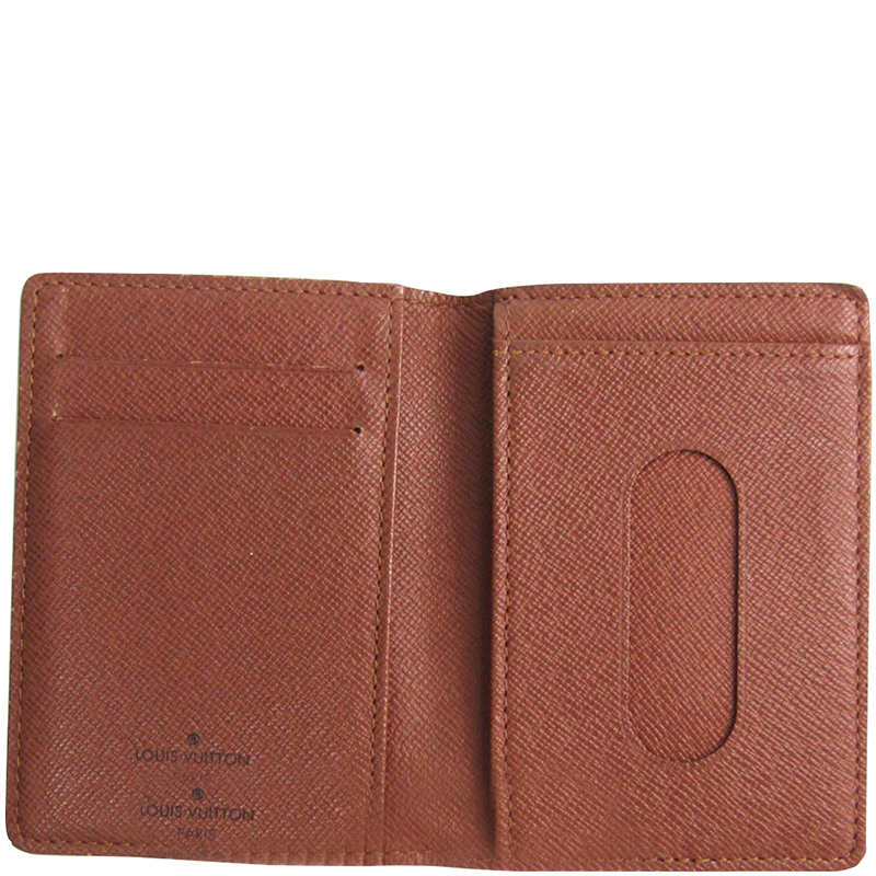 

Louis Vuitton Monogram Porto Carte Pass Vertical Card Case, Brown