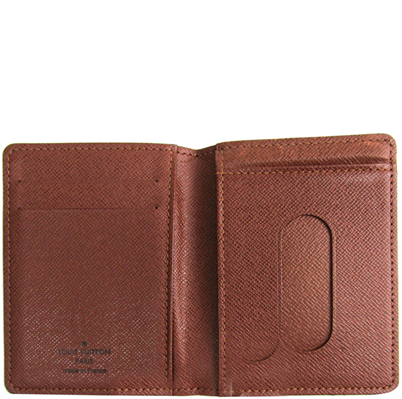 

Louis Vuitton Monogram Porto Carte Pass Vertical Card Case, Brown