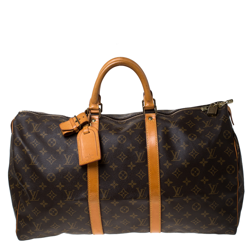 Pre Owned Louis Vuitton Monogram Canvas Keepall 50 Bag