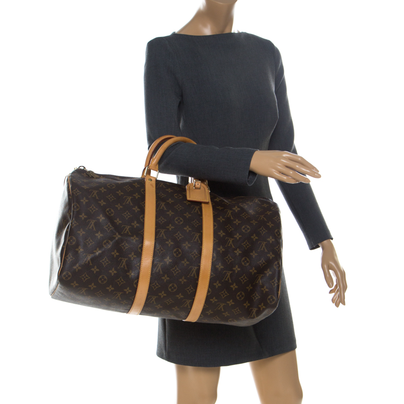 

Louis Vuitton Monogram Canvas Keepall 50 Bag, Brown