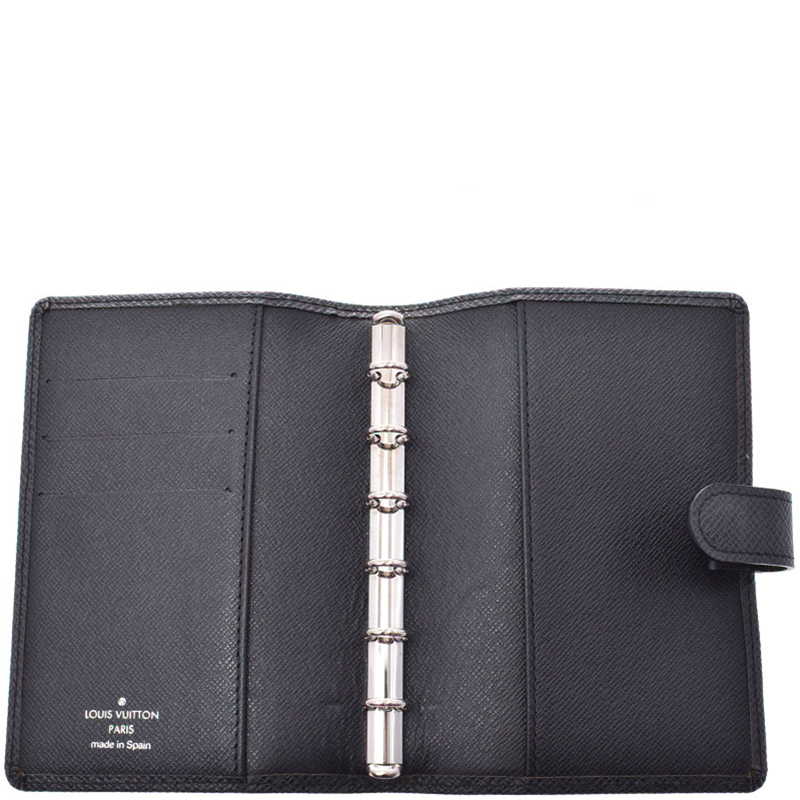 

Louis Vuitton Ardoise Taiga Leather Agenda Planner Cover GM, Black