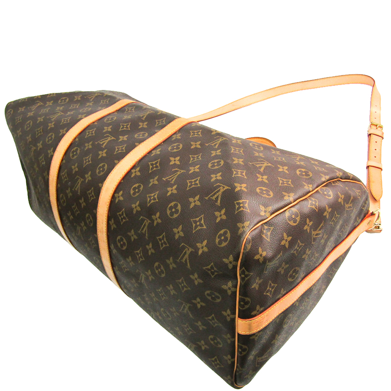 

Louis Vuitton Monogram Canvas Keepall Bandouliere 60, Brown