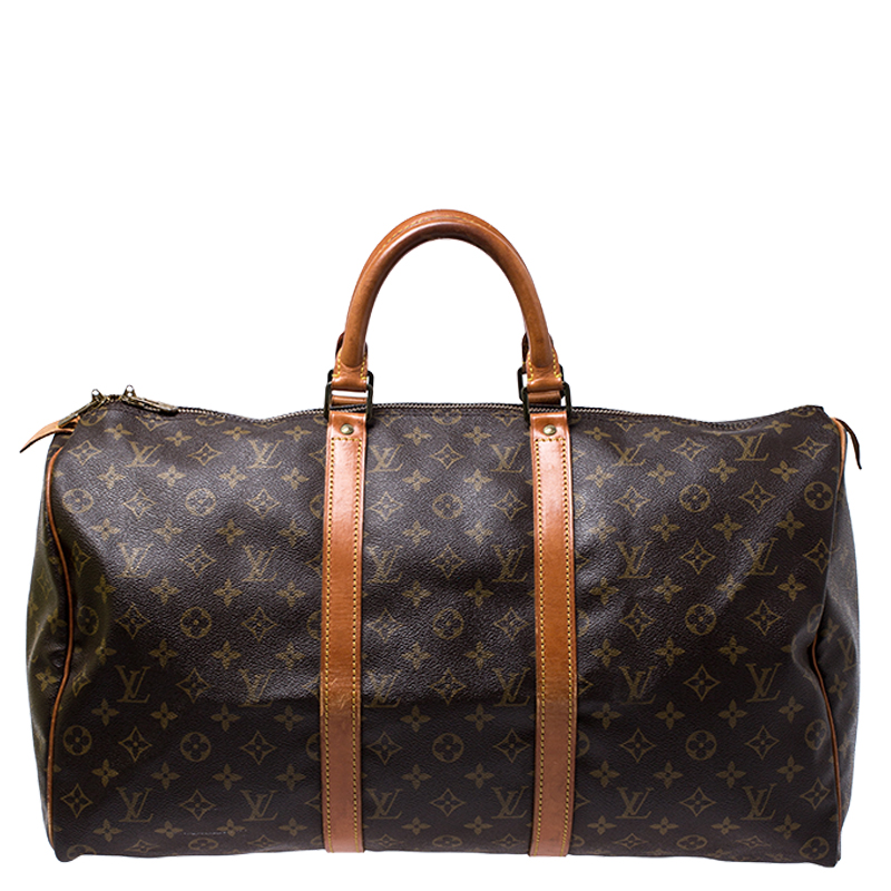 Pre Owned Louis Vuitton Monogram Canvas Keepall 50 Bag