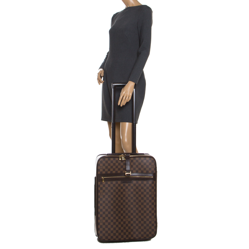 

Louis Vuitton Damier Ebene Canvas Pegase 55 Lugagge, Brown