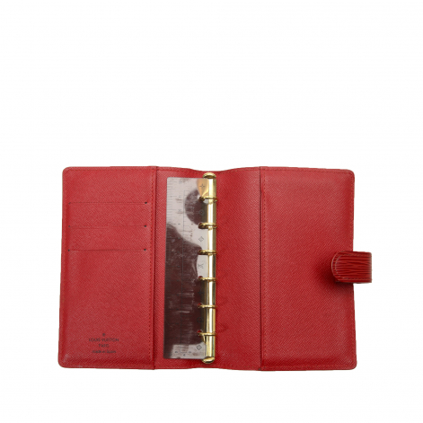 

Louis Vuitton Red Epi Leather Agenda PM