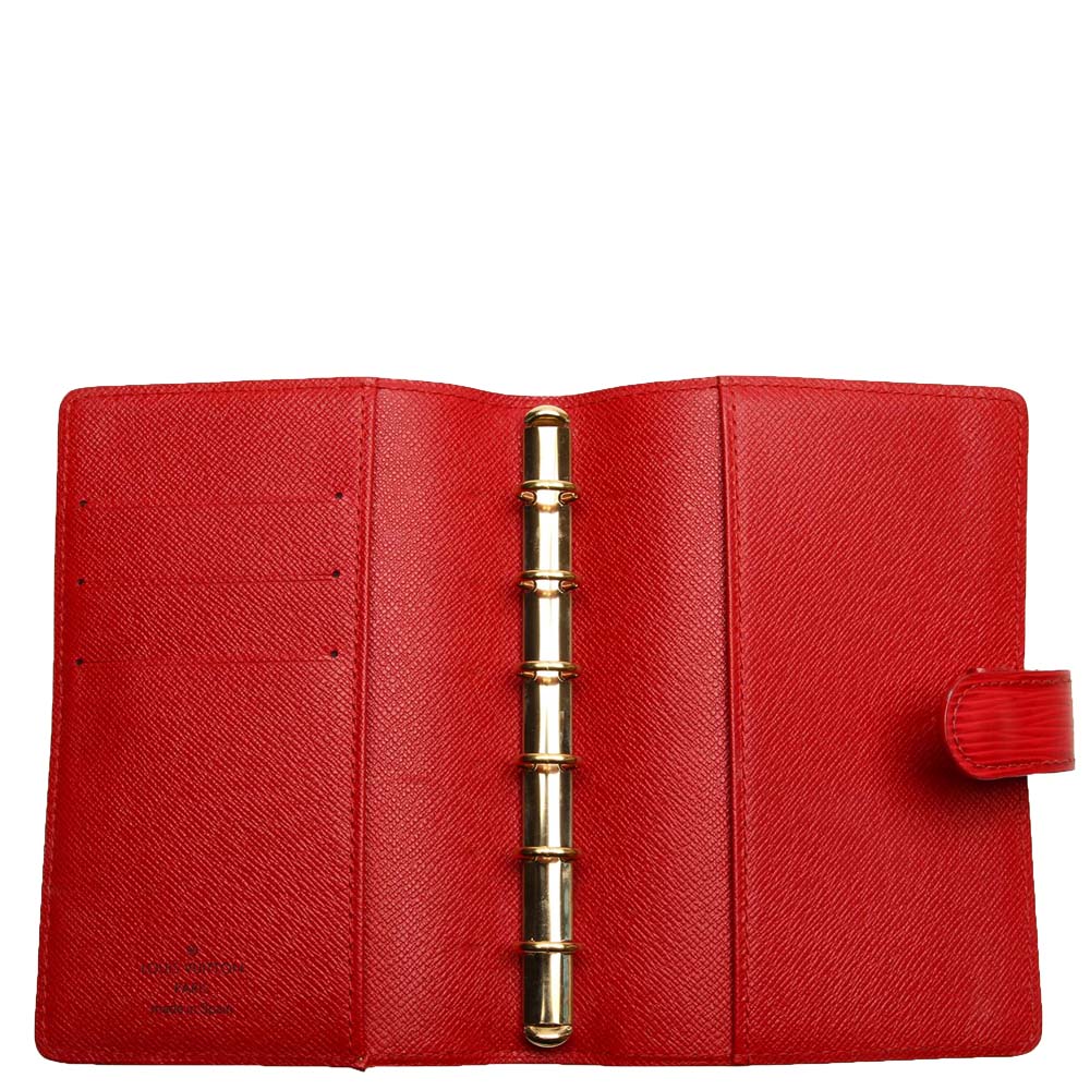 

Louis Vuitton Red Epi Leather Agenda Cover