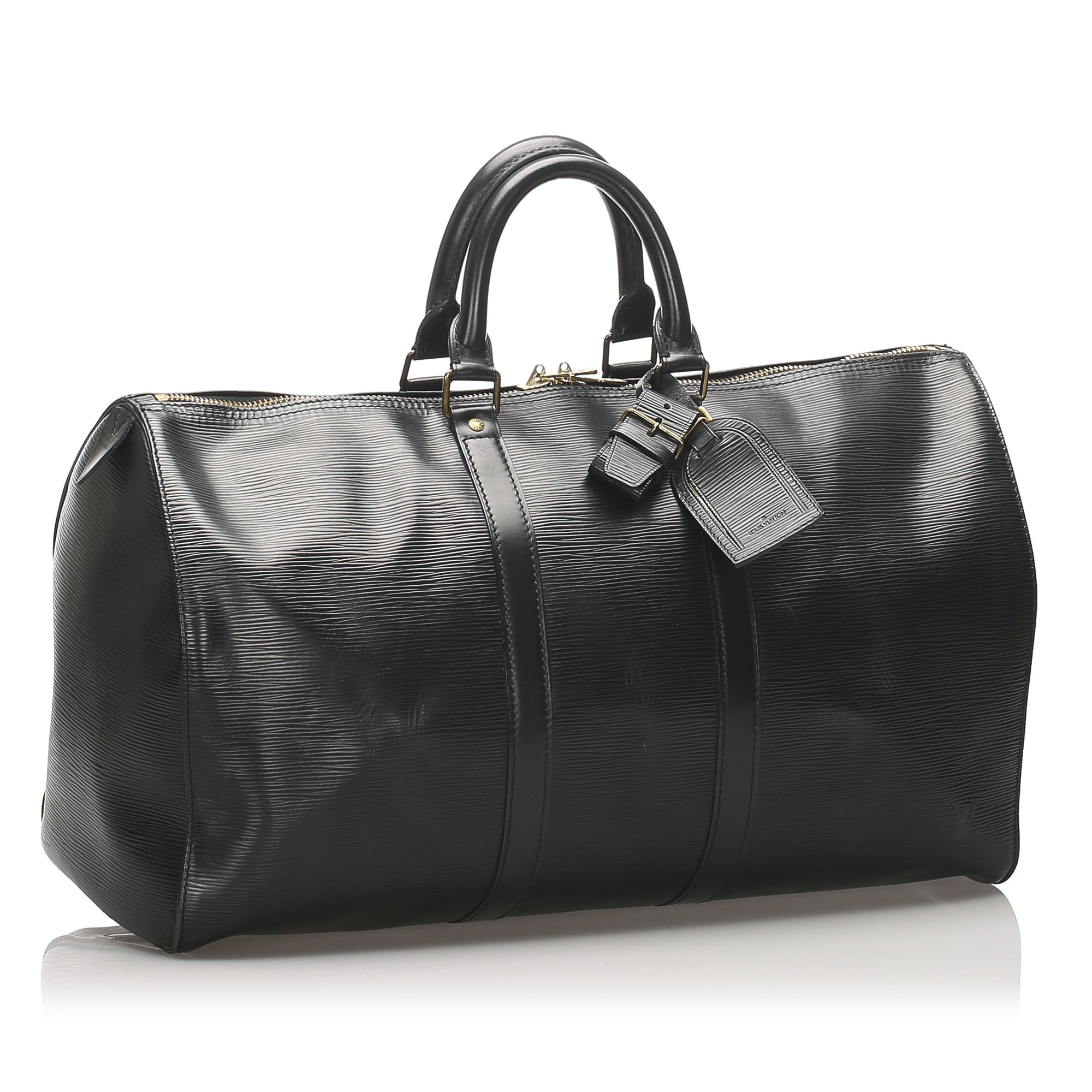 

Louis Vuitton Black Epi Leather Keepall 45 Bag