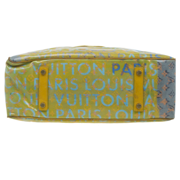 Louis Vuitton Vintage Yellow Multicolor Monogram Pulp Limited