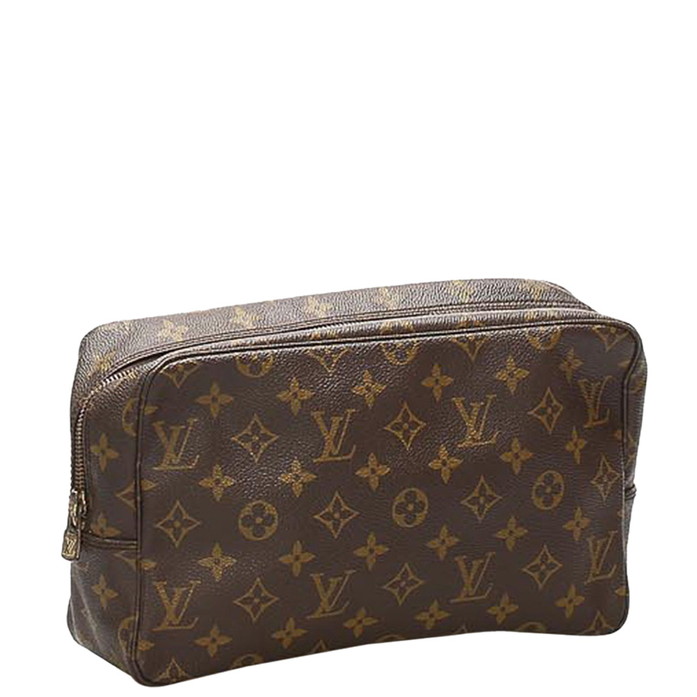 

Louis Vuitton Brown Monogram Canvas Trousse Toilette 23 Clutch Bag
