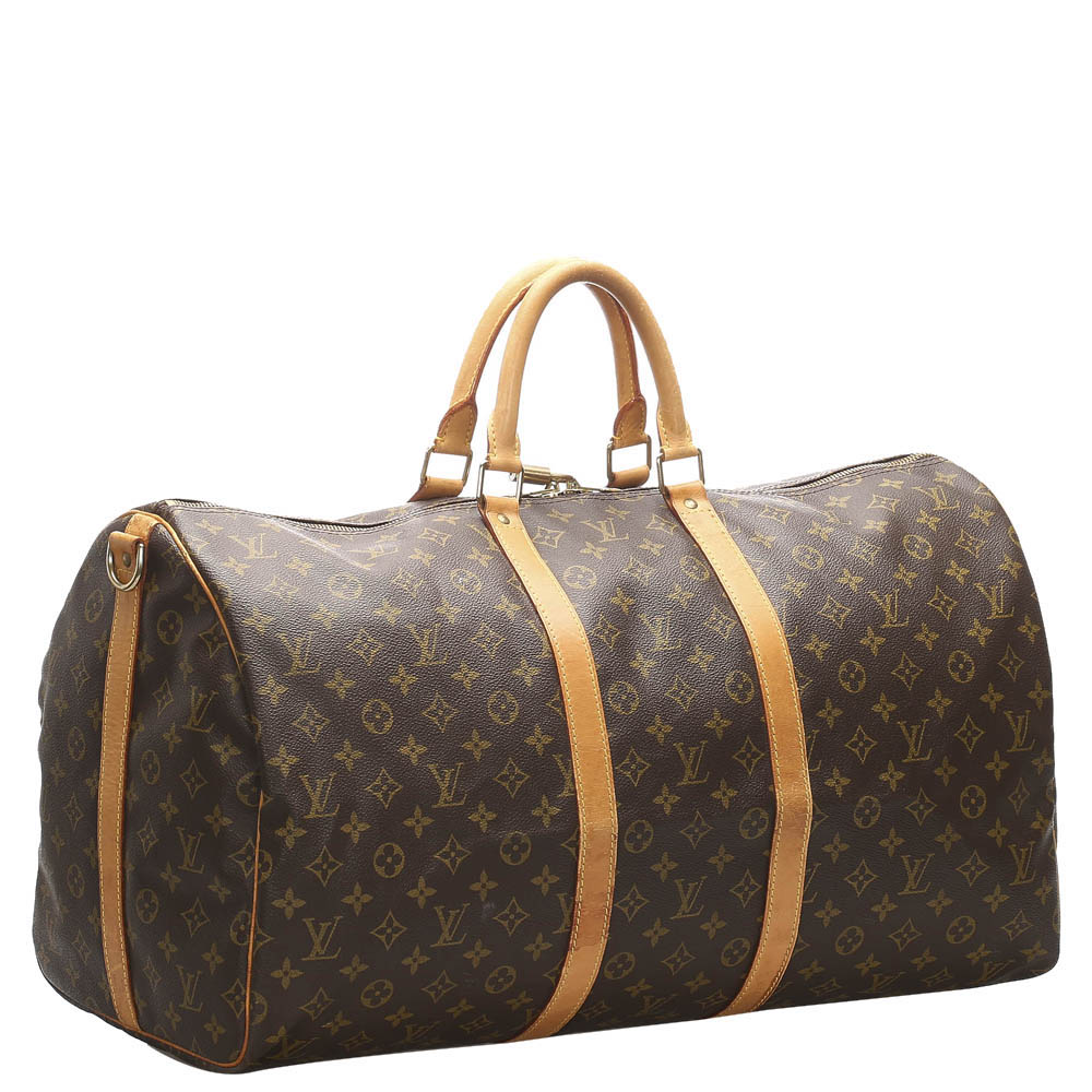 

Louis Vuitton Brown Monogram Canvas Keepall Bandouliere 55 Bag