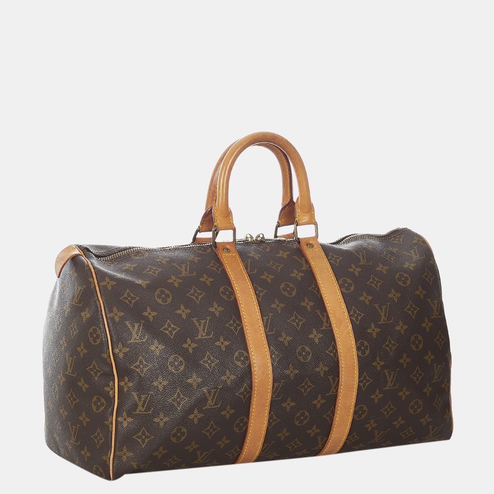 

Louis Vuitton Brown Monogram Keepall 45